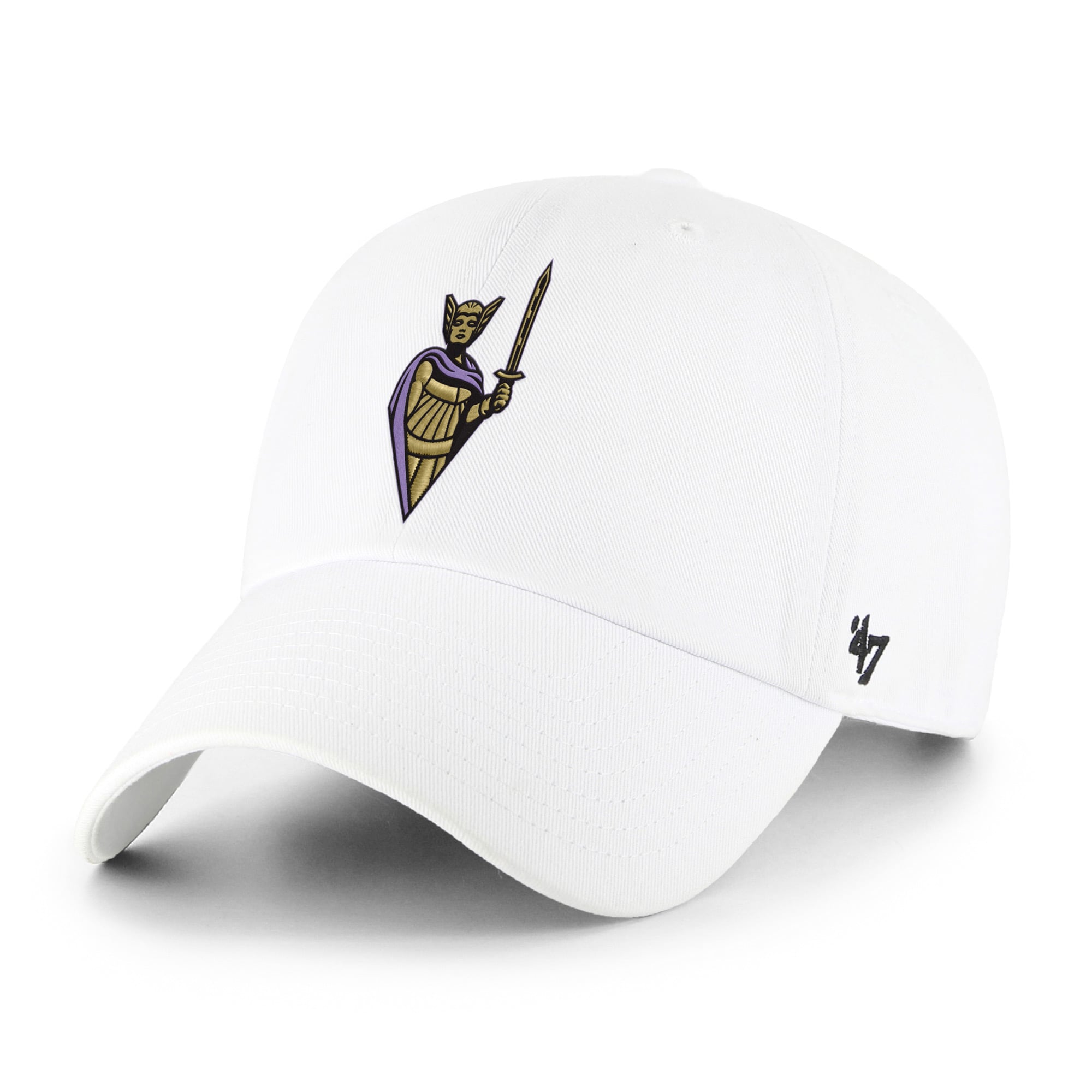 Unisex '47 White Golden State Valkyries Logo Clean Up Adjustable Hat